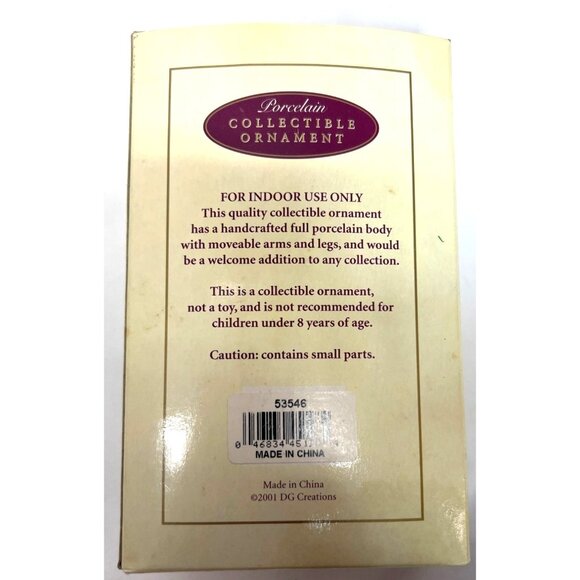 Porcelain Collectible Ornament Doll In Victorian Style By DG Creations - Picture 4 of 4